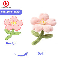 Boneka Bunga Hyacinth Ungu Desain Kustom untuk Hadiah Valentine Kain Lembut Bersertifikat CE 20cm 100 Pcs MOQ Kustom