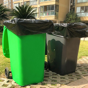 Sacs poubelles en plastique noir jetables, sur mesure, grande taille, pour poubelles publiques - Product Image 1