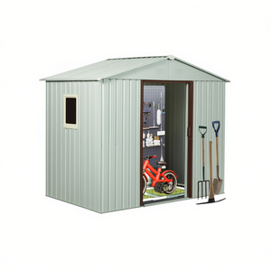 Casetta da giardino in metallo 8ft x 4ft con finestra per riporre attrezzi - Product Image 1