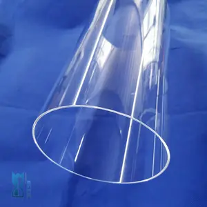 Tubes optiques de saphir de quartz d'approvisionnement d'usine tuyau d'essai en verre UV résistant aux hautes températures pour le frittage de poudre à bas prix