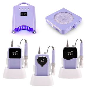 Kit de perceuse à ongles de bureau 35000 tr/min avec lampe UV LED, kit de manucure électrique portable pour salon - Product Image 1