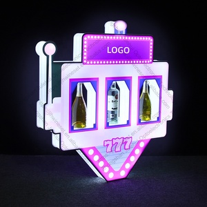 Tùy chỉnh thiết kế hộp đêm thanh acrylic LED chiếu sáng chai rượu vang hiển thị giá rượu chai thuyết trình glorifier - Product Image 6