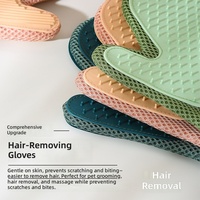 Gant de massage double face pour enlever les poils d'animaux, pour chats et chiens, outil de toilettage réutilisable