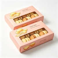 Boîte d'emballage personnalisée en papier recyclable de qualité alimentaire pour la pâtisserie, les biscuits, le pain, les gâteaux, le chocolat, les desserts, impression numérique