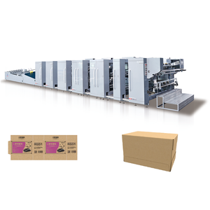 Máquina de plegado y pegado de cajas corrugadas con cierre inferior JY1800, máquina encoladora automática de carpetas de cartón de gran formato de piezas dobles - Product Image 1