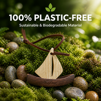 Diffuseur d'huiles essentielles en bois écologique en forme de bateau à voile, pendentif de voiture, ornement d'aromathérapie suspendu pour la décoration de véhicules de luxe, cadeau