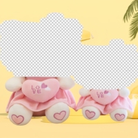 Peluches Chat Halo Rose en Gros, Décoration de Bouquet, Poupée pour Machine à Griffes, Jouets en Peluche Personnages de Dessins Animés Anime pour Filles et Enfants