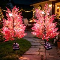 Lampu Pohon Cypress Tenaga Surya Tahan Air LED Lampu Cypress Bertenaga Surya untuk Dekorasi Taman Luar Ruangan Halaman Patio Liburan Natal.