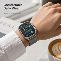 Correa de Malla de Acero Inoxidable de Alta Calidad para Apple Watch Series 11 10 Ultra SE, Estilo Ejecutivo con Cierre de Paracaídas Ajustable