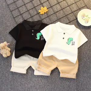 Latest Best Design Kids Summer Set Various Designs Options Children And Boys 2pcs Polo Tshirt And Shorts Fashion Clothing Sets