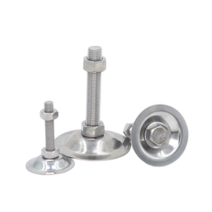 304 Stainless Steel <b>Flared</b> Flat Bottom Foot Cup Adjustment Foot Machine <b>Tool</b> Machine Screw Adjustable Support Foot - Product Image 3