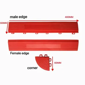 Piastrelle Modulari Antiscivolo in Plastica per Pavimenti di Garage, Incastrabili con Drenaggio, Tappetino per Autolavaggio 40x40CM - Product Image 3