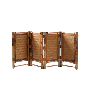 Bamboo Woven <b>Screen</b> 3 Panels Foldable Traditional Tea Room <b>Partition</b> Decoration Tabletop Ornament - Product Image 5