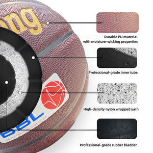 كرات سلة بو عالية الجودة بشعار مخصص مادة مطاطية متينة بمقاسات <span class=keywords><strong>3</strong></span> 4 5 6 7 للتدريب والألعاب-بالجملة - Product Image 4