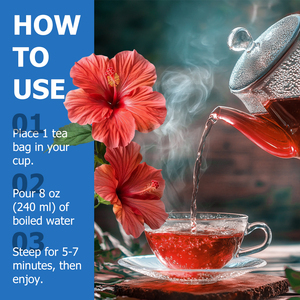 Poudre de thé d'hibiscus en sachets à prix de gros – Complément de qualité supérieure, saveur naturelle et fiable, à base de plantes - Product Image 5