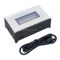 Multimodal Multicolor Light Rectangle Crystal Glass Base Stand USB Charge Crystal Lamp Holder Led Light Base for Acrylic