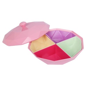 Five Compartment Dried Fruit Box With Lid For Party Home Use Nut Candy Storage Container Rectangle Shape - Product Image 3