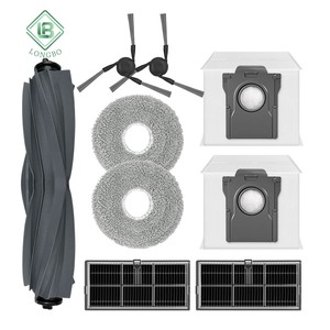 Sikat Sudut Putar Sisi Utama <span class=keywords><strong>Roller</strong></span> Karet, Filter Hepa, Kain Pel, Kain Lap, Kantong Debu, Cocok untuk Robot Vacuum Dreame Mova E40 Ultra - Product Image 1