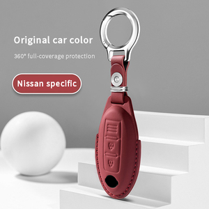 Housse/Sac pour clé de voiture en <span class=keywords><strong>cuir</strong></span>, compatible avec Nissan Sylphy, Qashqai, Teana, X-Trail, Tiida, Kicks et Murano de 14e génération classiques - Product Image 5