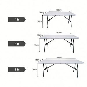 Pack Solid White Nonwoven Rectangular Tablecloths 6ft Stain Wrinkle Resistant Washable Polyester Customizable for - Product Image 3