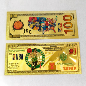 Ensemble de billets de banque en feuille d'or <span class=keywords><strong>NBA</strong></span> 30 équipes, style billet de 100 dollars, objet de collection pour les fans de basketball - Product Image 4