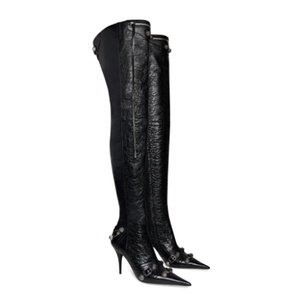 Bottes longues pour femmes avec ornements métalliques, couleurs et tailles personnalisées, bottes hautes au-dessus du genou, bottines cuissardes pour femme, chaussures en promotion - Product Image 4