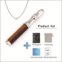 Collier respiratoire en pierre naturelle et bambou pour la méditation assistée, l'apaisement de l'anxiété, avec noyau de remplacement 5x20pro MAX et aromathérapie aux fruits