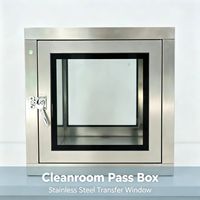 Puerta de Transferencia Hermética para Cuarto Limpio ISO 7, Caja de Traslado de Acero Inoxidable SUS304 para Laboratorio y Taller Farmacéutico
