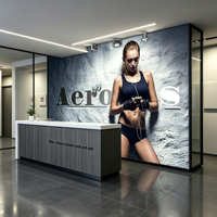 Papier peint mural 3D personnalisé pour salle de sport, motif fille sportive, pour fond de réception, décoration murale commerciale, revêtement mural pour salle de sport
