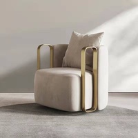 Canapé simple de luxe italien Fauteuil rotatif à dossier paresseux Tissu pour balcon Salon Chambre à coucher Kelly Accessible Loisirs pour Bar
