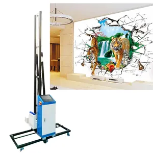 Foldable house printing machinery vertical 3D effect wall painting machine for glass ceramic tile wood painting