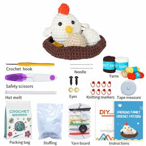 Nouveau Kit de Crochet Transfrontalier Fait Main en Fil de Coton, Style Poisson-Bouffant Adorable, pour <span class=keywords><strong>l</strong></span>'Apprentissage DIY en <span class=keywords><strong>Anglais</strong></span>, pour Débutants - Product Image 6
