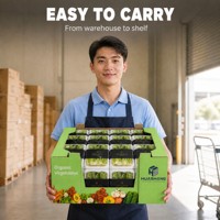 Boîte d'emballage en carton ondulé écologique, imperméable et imprimée sur mesure pour légumes frais et maïs
