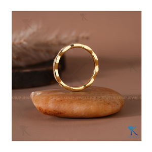 Anillo de Diamantes Platinum Wave con Piedras Cultivadas en Laboratorio de Corte Brillante, Elegante Anillo Apilable para Mujer, Regalo de Boda, Joyería Fina - Product Image 3