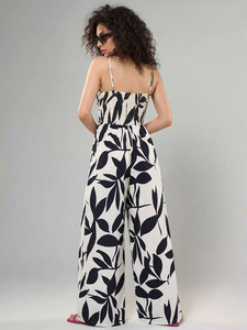 Combinaison une pièce d'été à motif zèbre, ample, sans manches, à jambes larges, pour femme, idéale pour les fêtes - Product Image 4