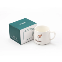 Empaque de Lujo Ecológico para Tazas de Café Redondas, Cartón Corrugado Personalizado con Ventana, Laminado Mate, Relieve y Forro de Esponja