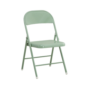 Iron Folding <b>Chair</b> Metal Minimalist Design <b>Stackable</b> For Balcony Leisure <b>Dining</b> <b>Chair</b> Adult Portable Home Use - Product Image 4