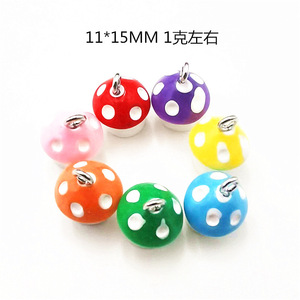 Abalorios de Resina con Forma de Hongo Coloridos, Diseño de Dibujos Animados y Geométricos, Colores Variados, para Fabricación de Joyas, Regalo, Manualidades DIY, Colgantes, Llaveros y Collares - Product Image 2