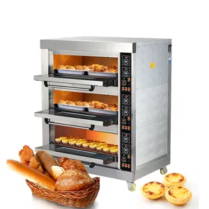 Grosir merek sendiri oven roti komersial pemasok listrik oven pizza komersial