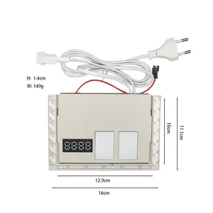 AC100-240V time display suhu LED tiga warna saklar induktif dimmer terhubung ke kaca spion film desigging