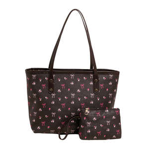 Sac à main en PU avec fermeture éclair et nœud pour femme, sac d'épaule pour étudiante - Product Image 5