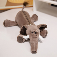 Sacs à maquillage et trousses à crayons en peluche animaux de la jungle mignons en gros – Tigre, Canard, Lion, Éléphant – Boîtes à crayons en peluche rembourrées