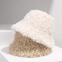Chapeau de pêcheur en fausse laine pour femme, style Teddy Curl, chaud et coupe-vent pour l'hiver, en peluche, effet amincissant pour le visage