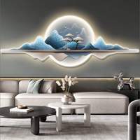 Modern Luxury LED-Lit Landscape Wall Art Mural Art Deco Canvas Framed Living Room Sofa Background Excellent Decorative Painting