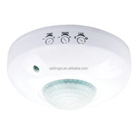 SLS 360 Degrés Réglable Infrarouge PIR Capteur Commutateur Capteur de Mouvement pour Plafond LED Contrôle de la Lumière pour Maison Hôtel Utilisation Linux