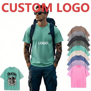 เสื้อยืดคอตตอนแท้ 100% ทรงหลวม น้ำหนัก 230 กรัม สไตล์เรโทร ล้างสีแบบวินเทจ พร้อมโลโก้สั่งทำ สำหรับผู้ชายและผู้หญิง - Product Image 2