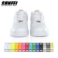 Sunfei — plaque vierge colorée en métal de baskets, étiquettes en dentelle avec logo personnalisé gravé, breloques pour décoration de chaussures, nfl, 2020