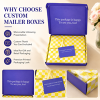 Boîte d'expédition personnalisée ondulée violette de qualité supérieure avec papier de soie pour présentation et approvisionnement en gros pour coffrets cadeaux
