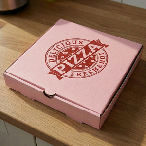 Caja de Pizza Ecológica Personalizada, Caja de Papel Plegable para Tartas, Desechable, de 6, 7, 8, 9 y 10 Pulgadas, Negra/Marrón/Blanca, Caja de Entrega de Comida Rápida - Product Image 3