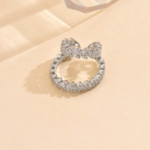 ชุดต่างหูแบบหนีบสำหรับผู้หญิงหลายสไตล์แฟชั่นใหม่ต่างหูห่วงทองแดงเซอร์โคเนียทรงเรขาคณิตระดับไฮเอนด์แบบเรียบง่าย - Product Image 4